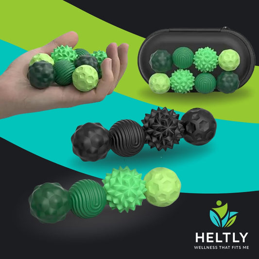 Magnetic stress-relieving balls. Office desk set