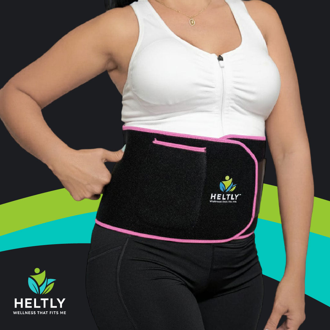 Heltly FlexiFit Waist Trainer with Phone Pocket (Rose)