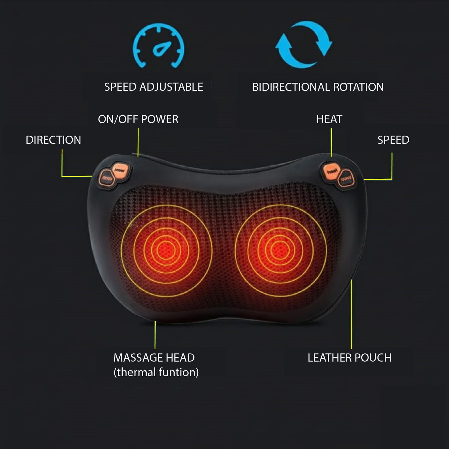 Shiatsu massager pillow